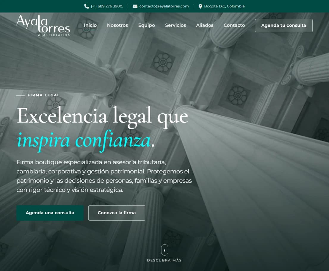 Ayala Torres & Asociados website